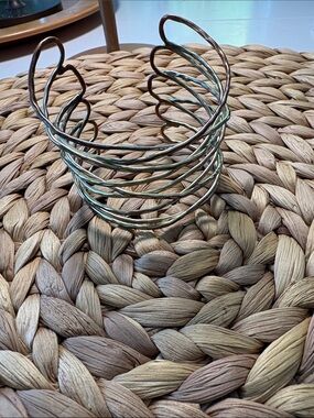 Gold-Bronze Tone Wire Cuff Bracelet,